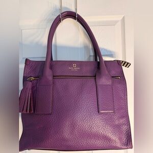 Kate Spade Rich Purple Leather Tote
